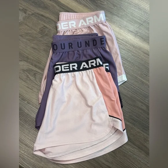 Under Armour Women's Athletic Shorts - 2 Light Pink’s and Purple - Picture 4 of 4